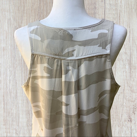 Splendid Camo Twill Tank Dress Beige/Cream, Size Small - Picture 8 of 10